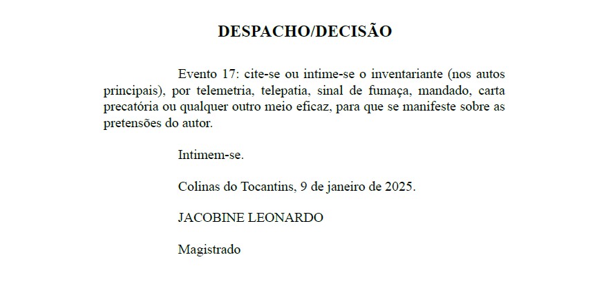 Advogado viu com bom humor decisão de juiz que determinou citação por ‘telepatia’ ou ‘sinal de fumaça’