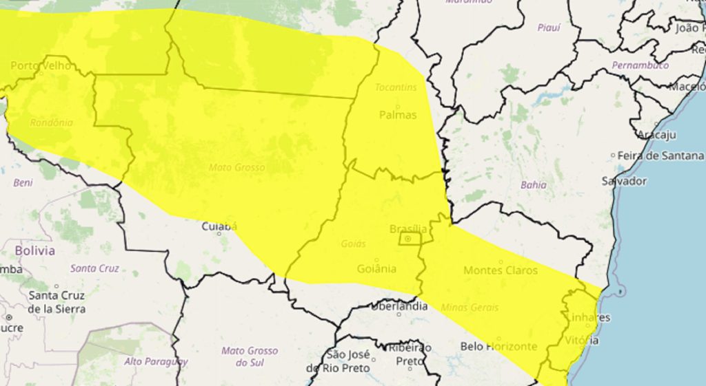 Tocantins tem alerta de tempestade e queda de granizo em quase todas as regiões, diz Inmet