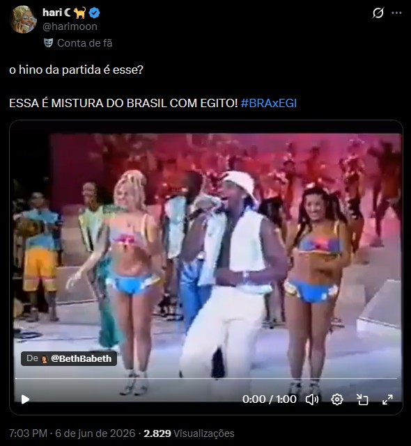 ‘Mistura do Brasil com o Egito’ e gol do Zico: veja memes do amistoso da seleção